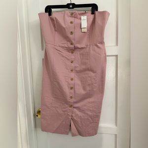 Banana Republic Factory Linen off shoulder dress in Mahalo Pink Size 18 Petite
